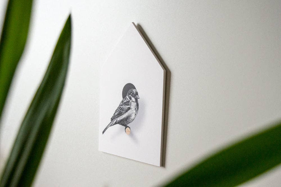 Musje met vogelhuisje