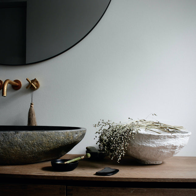 SUSTAIN sculptuurbowl, groot, wit