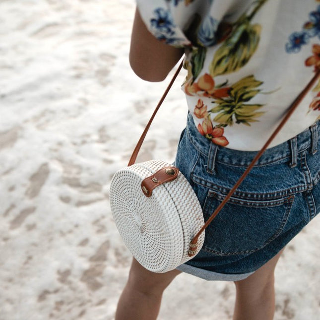 Round rattan bag Senja