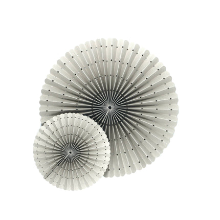 Papieren waaier, set van twee - Nude Grey