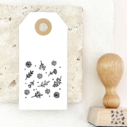 Stempel Stempelpatroon Bloemetjes | DIY Houten stempel Achtergrondstempel Bloemen