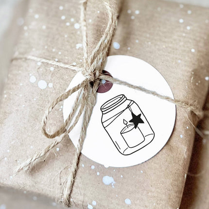 Stempel Windlicht met Ster | Kerststempel