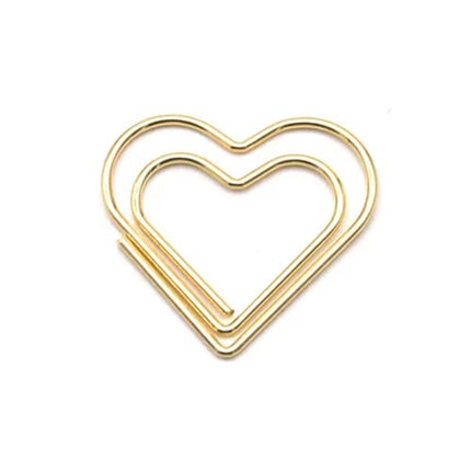 Paperclips hartje goud 23 mm | 20 stuks
