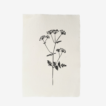 Handgeschept papier fluitekruid