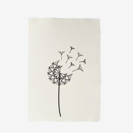 Handgeschöpftes Papier mit Igelillustration