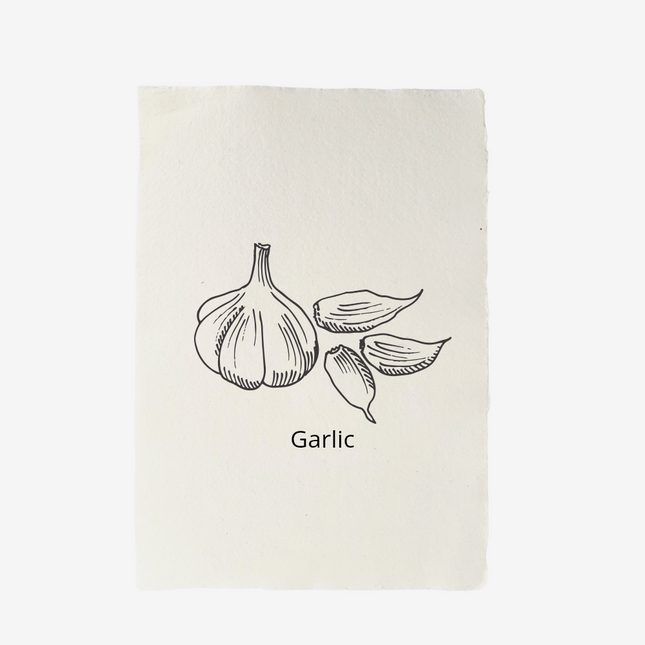 Handgeschept papier Garlic