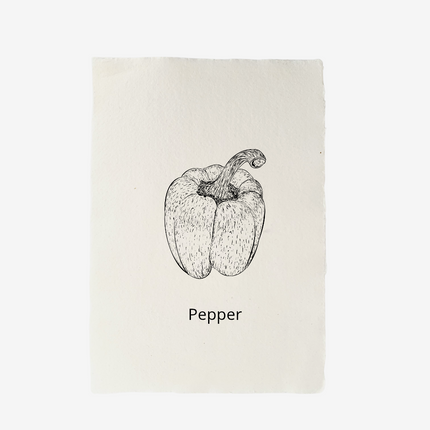 Handgeschept papier Pepper
