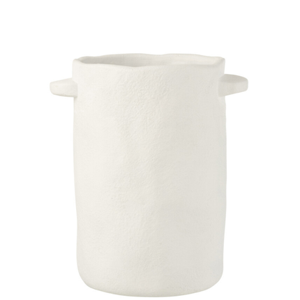 Grote pot cement wit