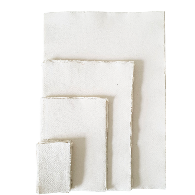 Handgeschöpftes Papier A8 (5 Stück)