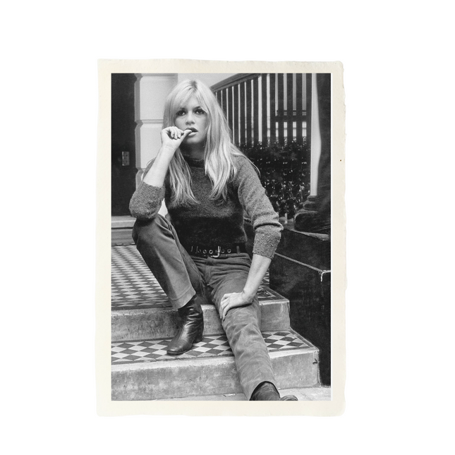 Handgeschept papier met Brigit Bardot