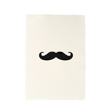 Handgeschept papier illustratie snor