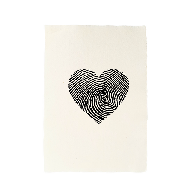 Handmade paper with hedgehog illustration