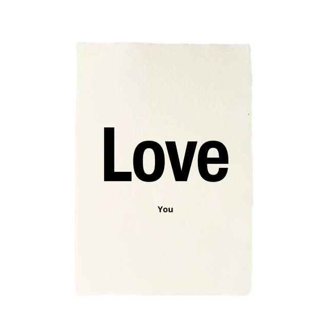 Handgeschept papier love you