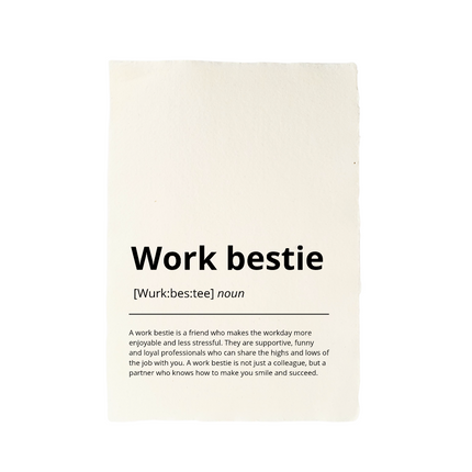 Handgeschept papier Work Bestie