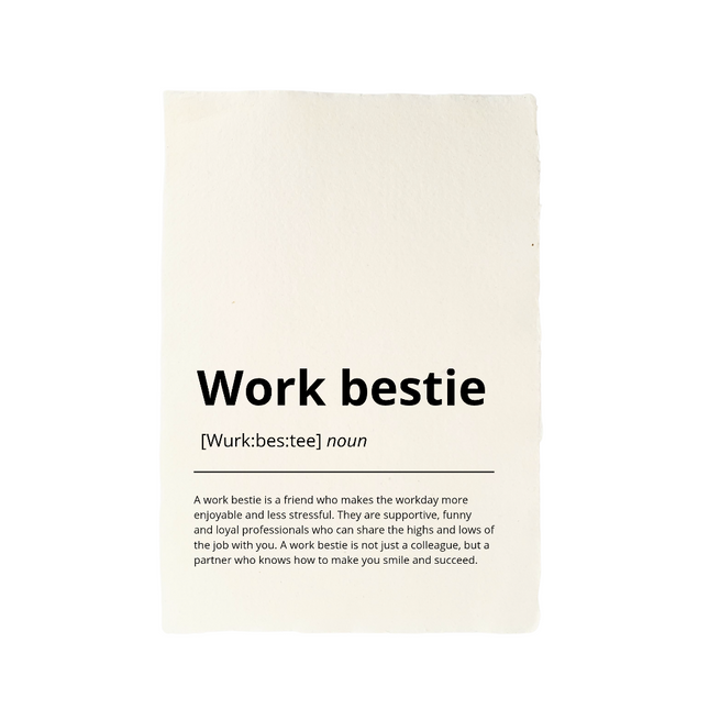 Handgeschept papier Work Bestie