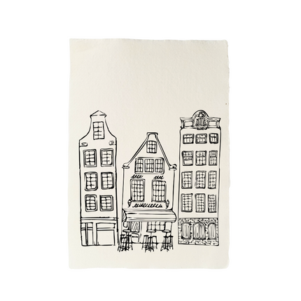 Handgeschöpftes Papier mit Igelillustration