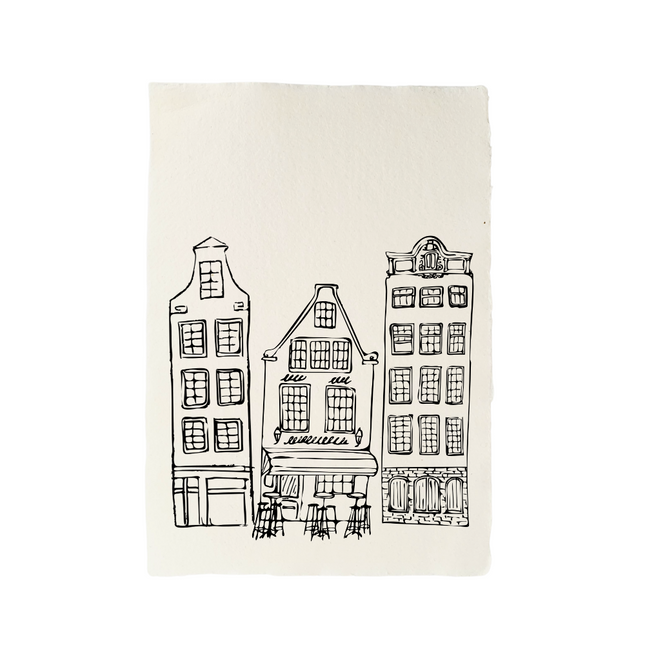 Handgeschöpftes Papier mit Igelillustration