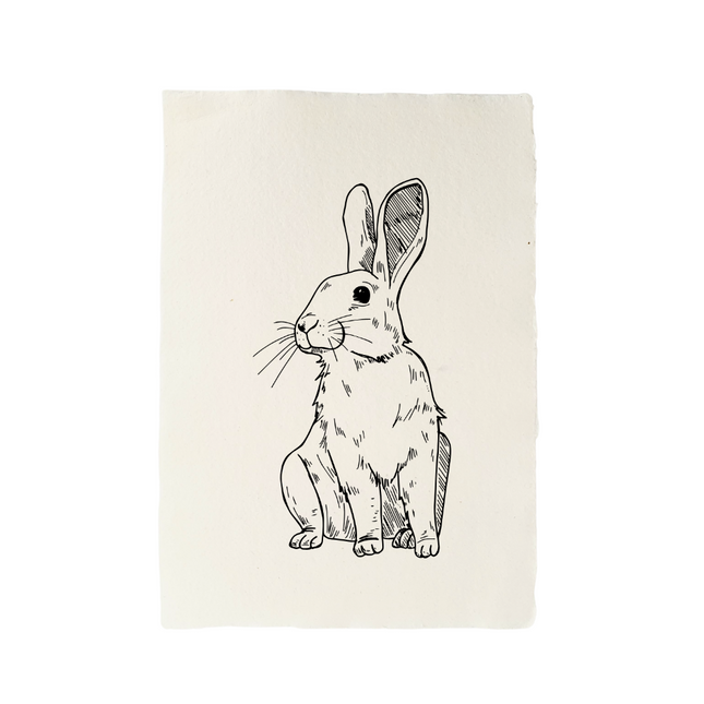 Handgeschöpftes Papier mit Igelillustration