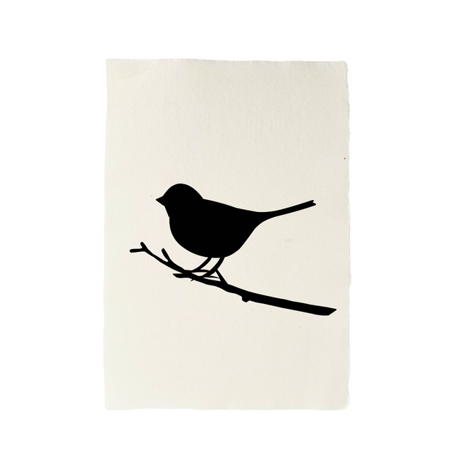Handmade paper with hedgehog illustration