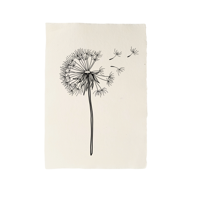 Handgeschept papier Paardebloem