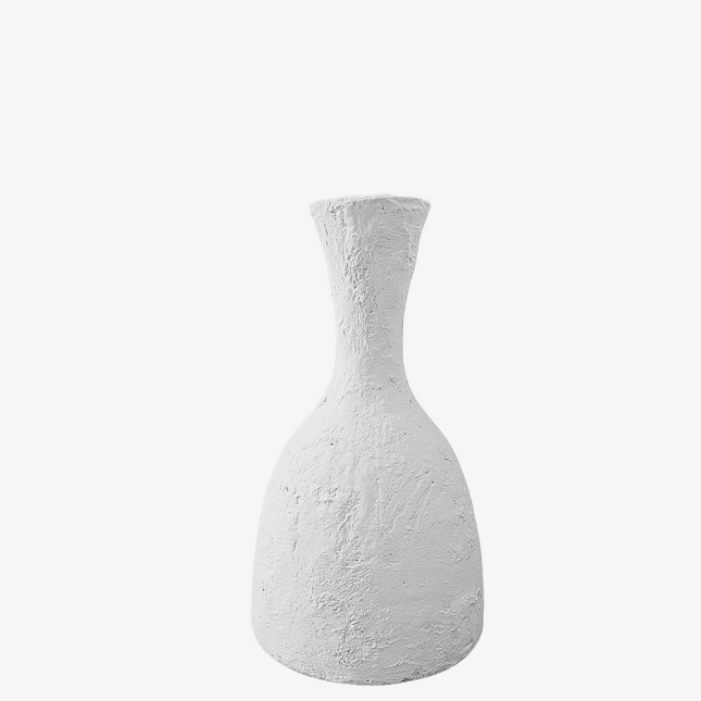 Vase Betonoptik weiß