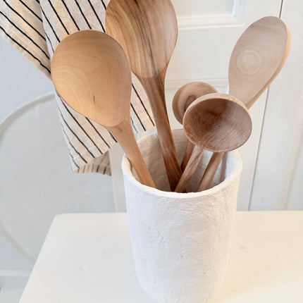 Papier-maché lepelpot