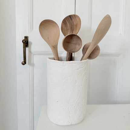 Papier-maché lepelpot