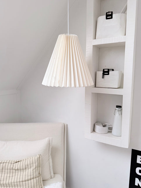 Papieren hanglamp offwhite