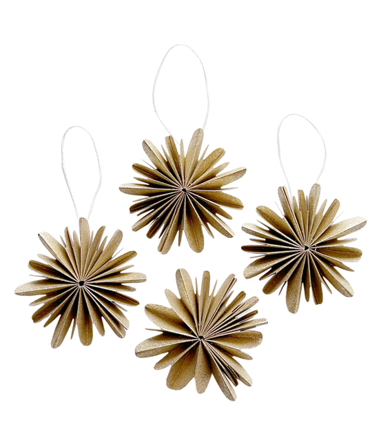 Kersthanger sneewvlok Gold sparkle