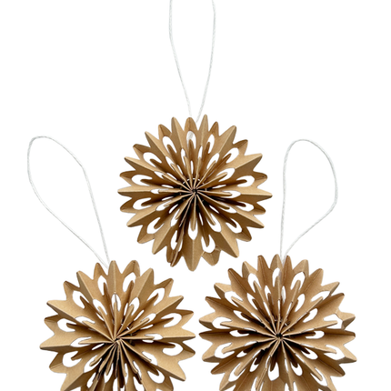 NOORDliving; Christmas pendant Snowflake camel