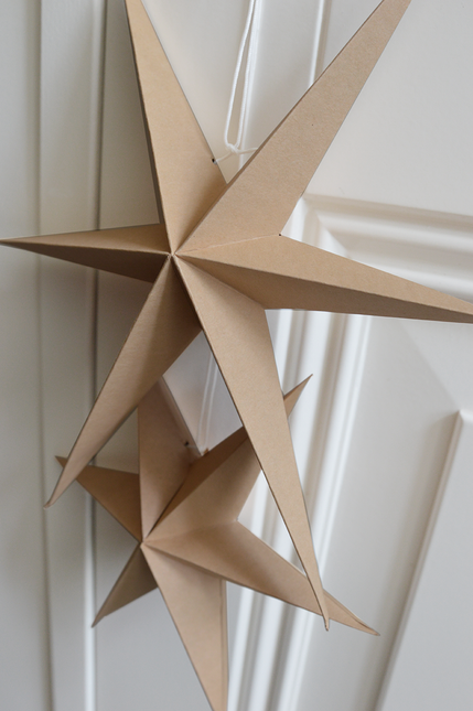 Kerststerren caramel set van 2