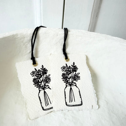 Label pot bloemen - 2 stuks