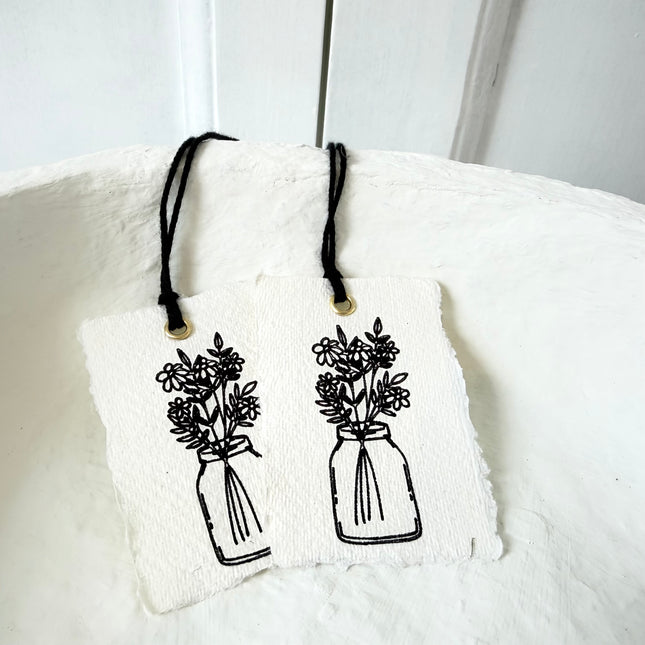Label pot bloemen - 2 stuks