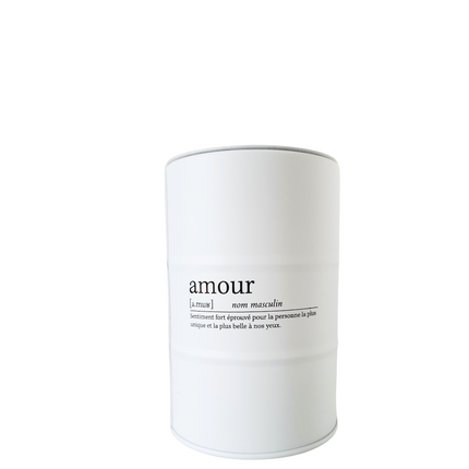 Blik met geurkaars Love