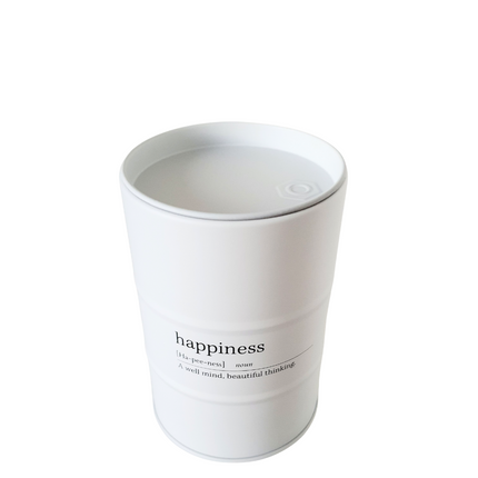 Blik met geurkaars Happiness