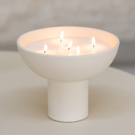 Geurkaars in keramieken pot