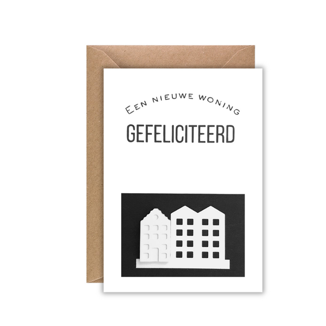 Kaart wit nieuwe woning