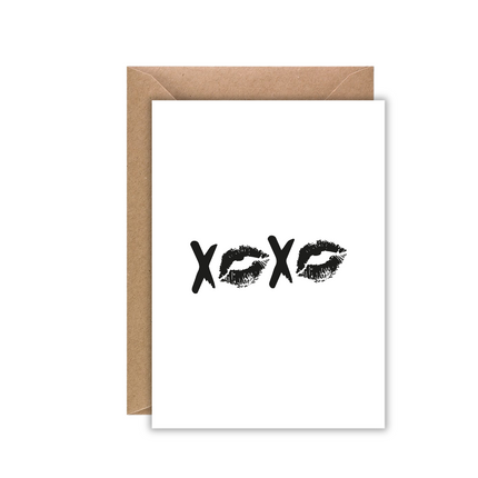 Kaart wit XOXO