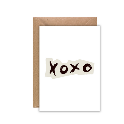 Kaart wit XOXO
