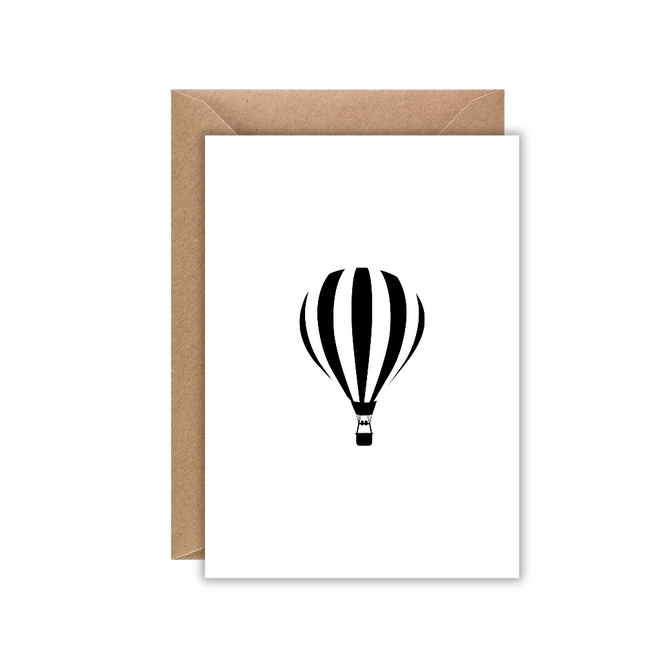 Kaart wit luchtballon