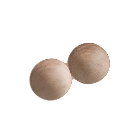 Walnoten houten kom 2 vak