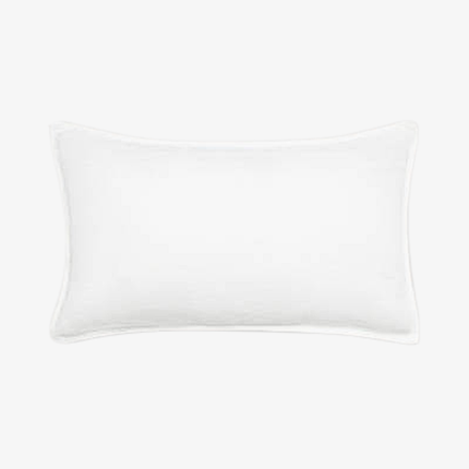 Off-white striped linen cushion cover