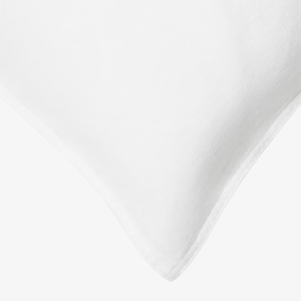 Off-white striped linen cushion cover
