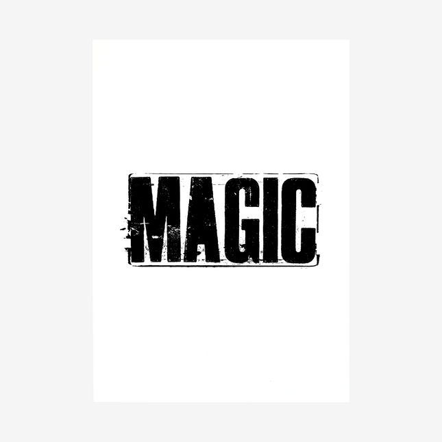 Linen pressed card - Magic