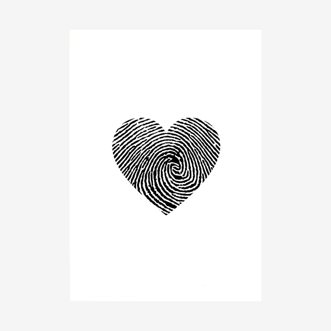 Linen pressed card - heart