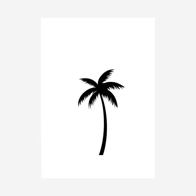 Leinengepresste Karte - Palme