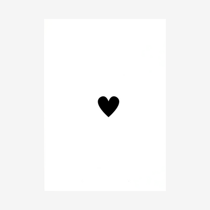 Linen pressed card - Heart