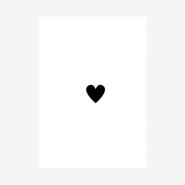 Linen pressed card - Heart