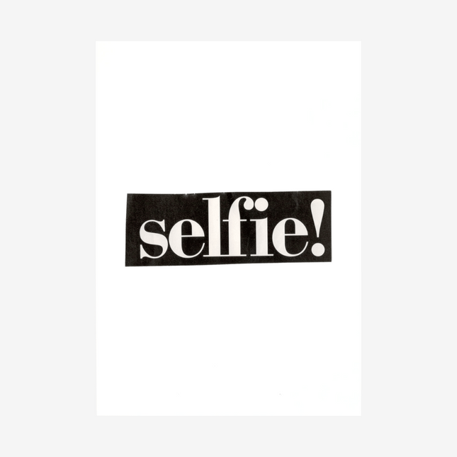 Linen pressed card - Selfie