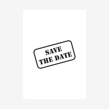 Linen-pressed card - Save the date